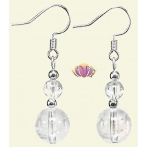 BRINCOS GOTAS DE QUARTZO CRISTAL BRINCOS GOTAS DE QUARTZO CRISTAL